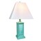 Seafoam Green Shutter Table Lamp 24in Glossy Base 120V 60W Coastal Decor